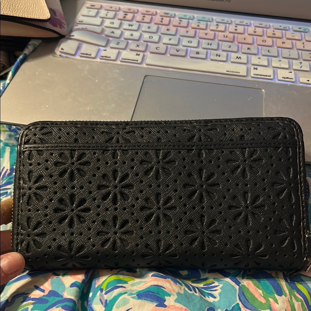 Kate Spade Black Floral Wallet - Picture 3 of 7